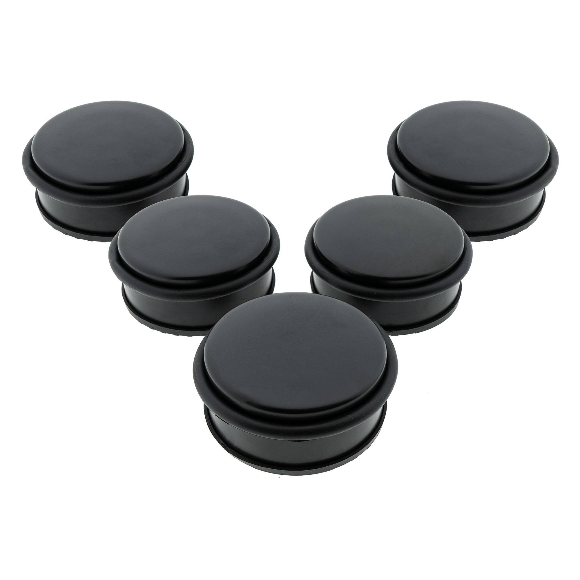 5 x Türstopper gummiert Ø 104 x 45 mm niedrig Mattschwarz-0