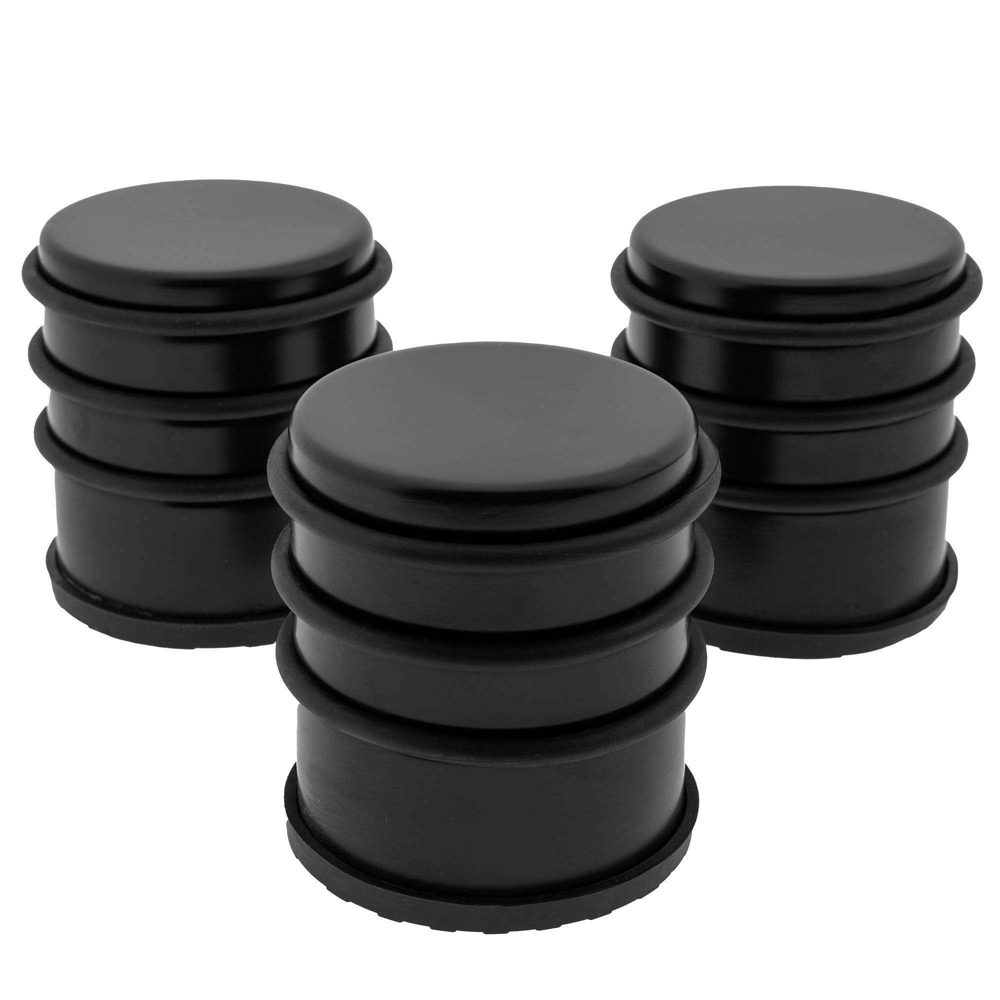 3 x Türstopper gummiert Ø 74 x 80 mm hoch Mattschwarz-0