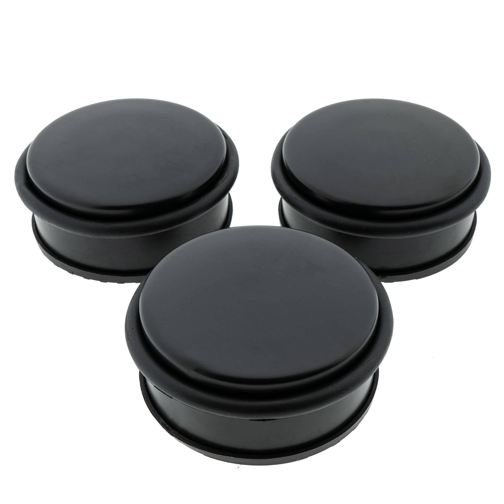 3 x Türstopper gummiert Ø 104 x 45 mm niedrig Mattschwarz-0