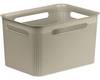 Rotho Brisen große Aufbewahrungsbox 16l mit 4 Griffen, Kunststoff (PP) BPA-frei, cappuccino,