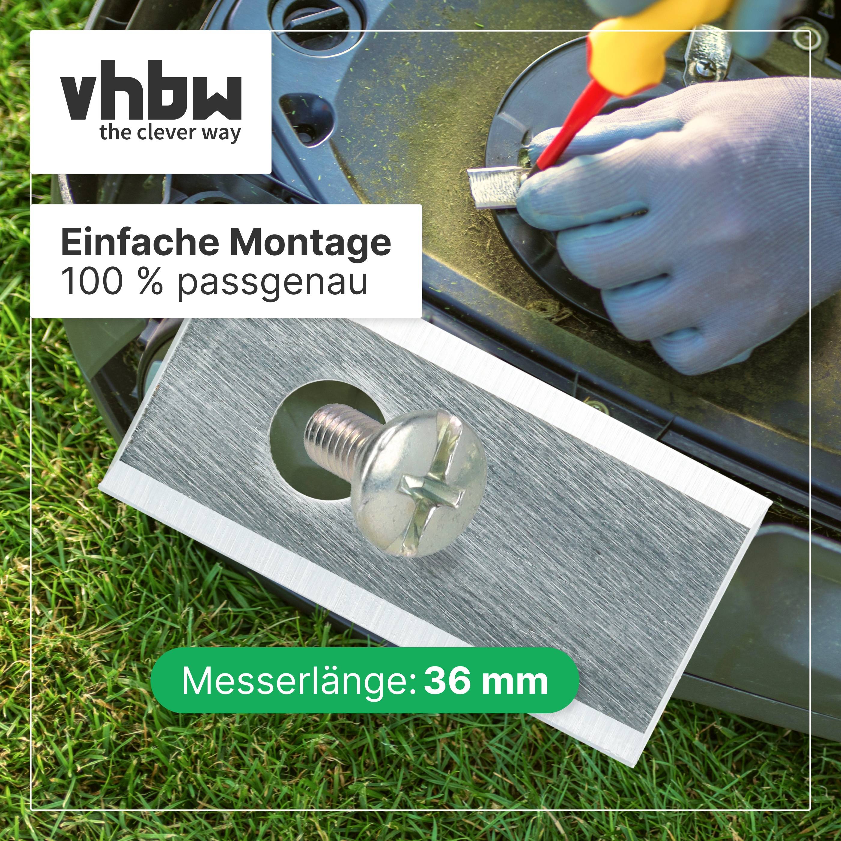 vhbw 30x Ersatz-Messer kompatibel mit Worx Landroid M800i | M800, M700, M 800, M 500 B Rasenmäher - Ersatzklinge Silber-3