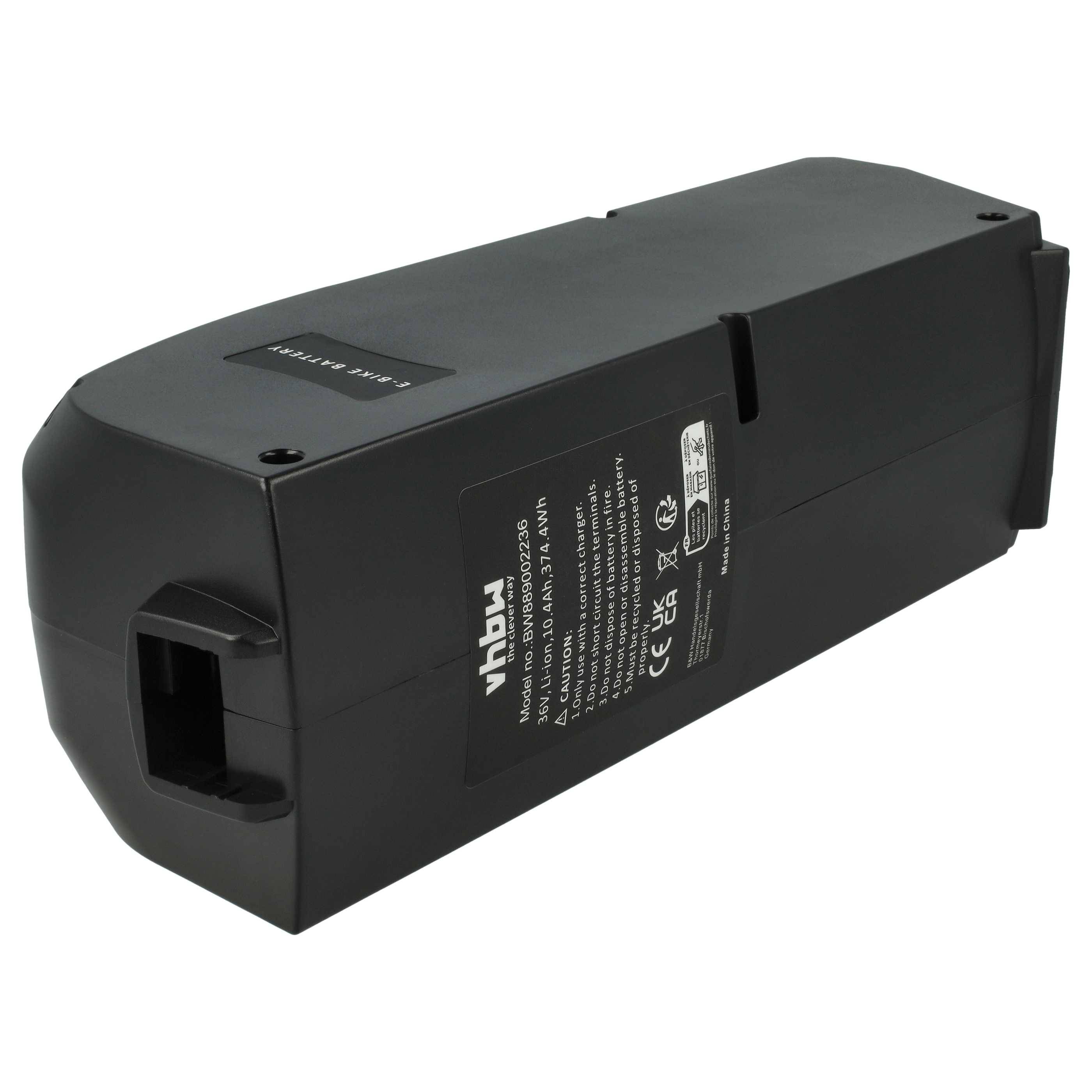 vhbw Akku kompatibel mit Gazelle HeavyDutyNL C5 | C7+, C7 E-Bike (10,4 Ah, 36 V, Li-Ion) - Schwarz-0