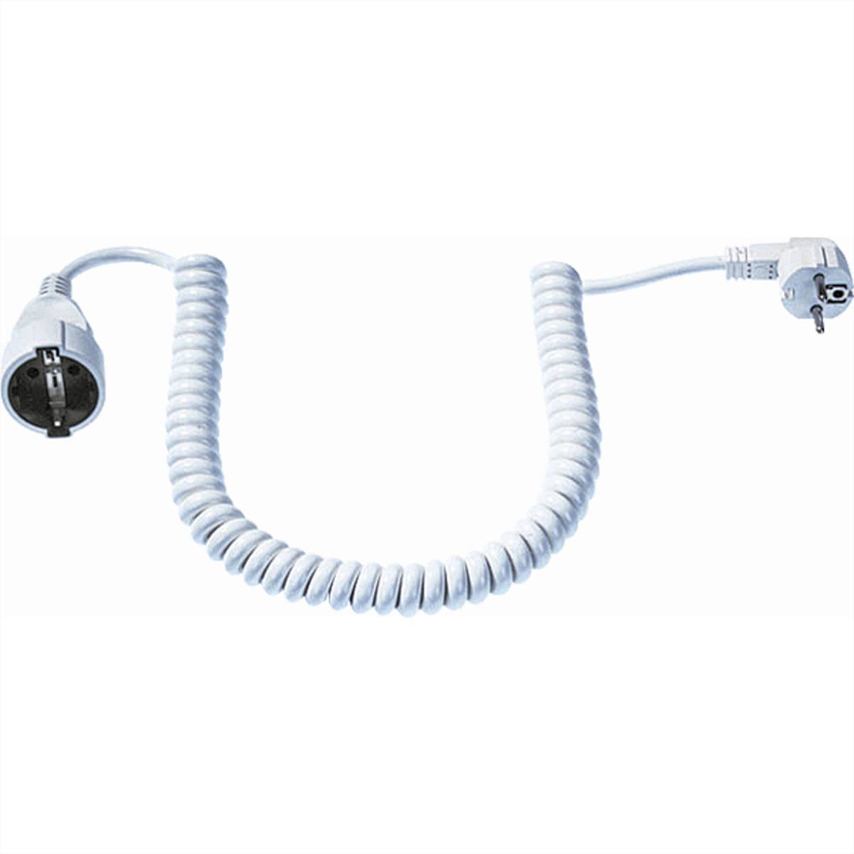 BACHMANN Schutzkontakt-Spiralverlängerung 230V/16A, weiß, 4 m-1
