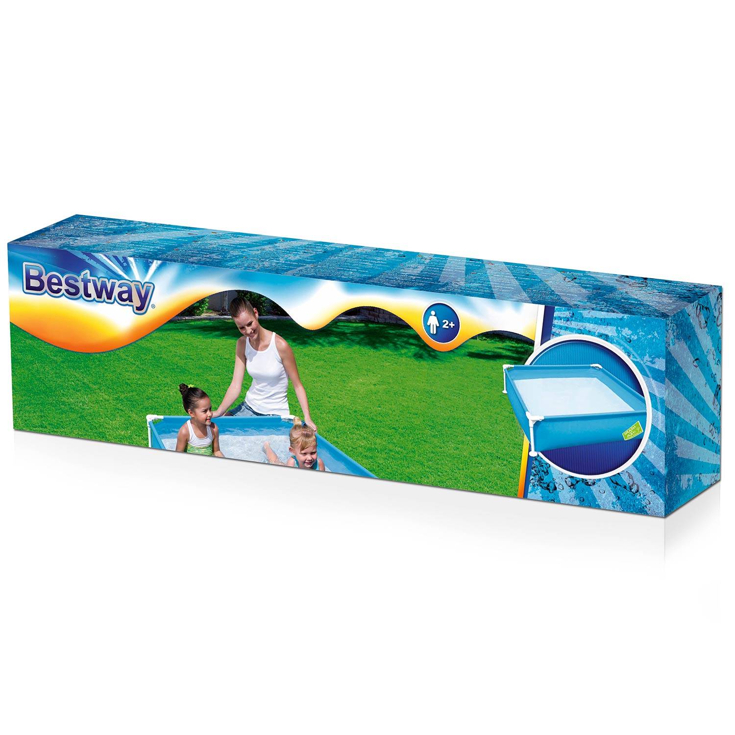 Bestway-Schwimmbecken mit Stahlrahmen, 122 x 122 x 30,5 cm-1