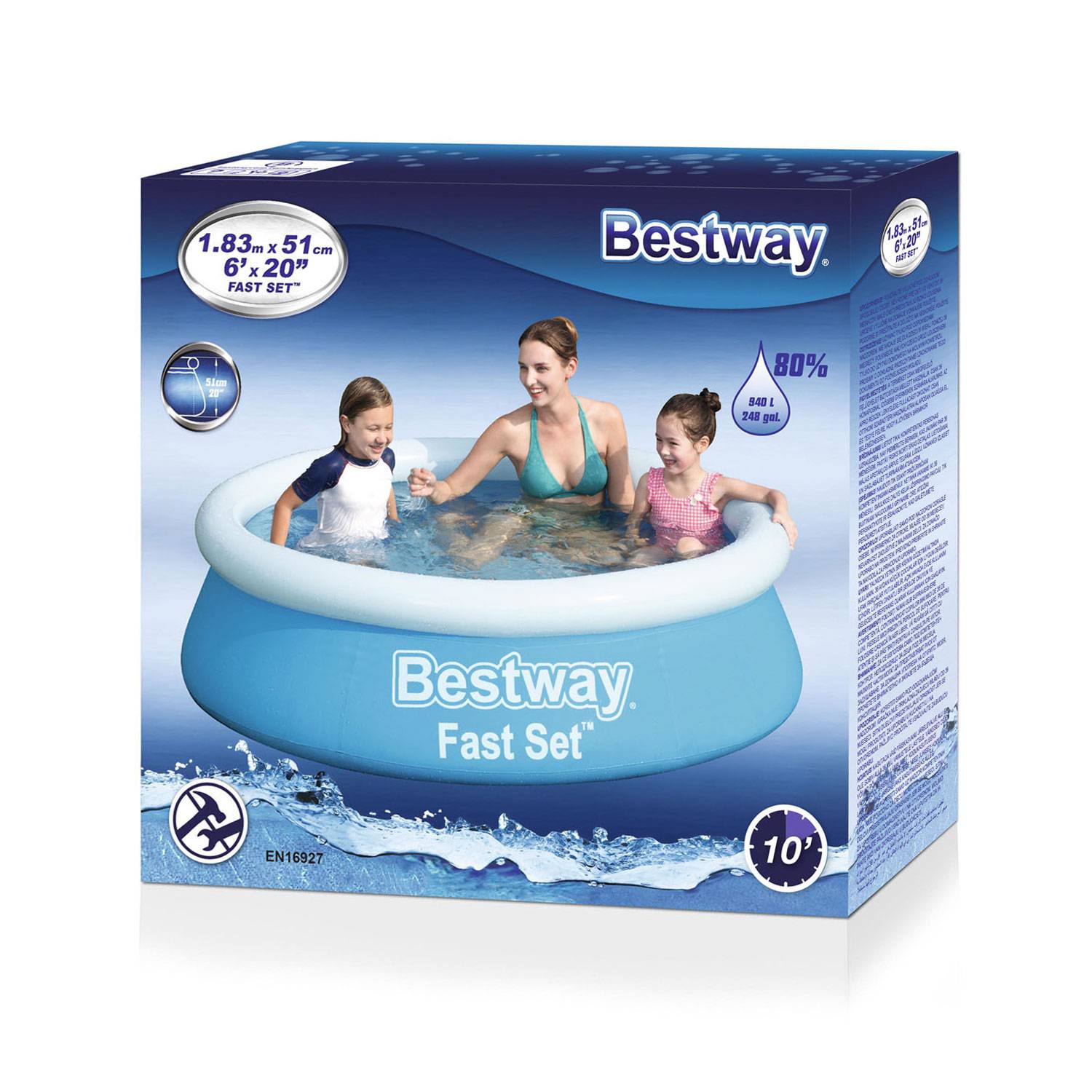 Bestway Schwimmbad schnell, 183x51cm-1