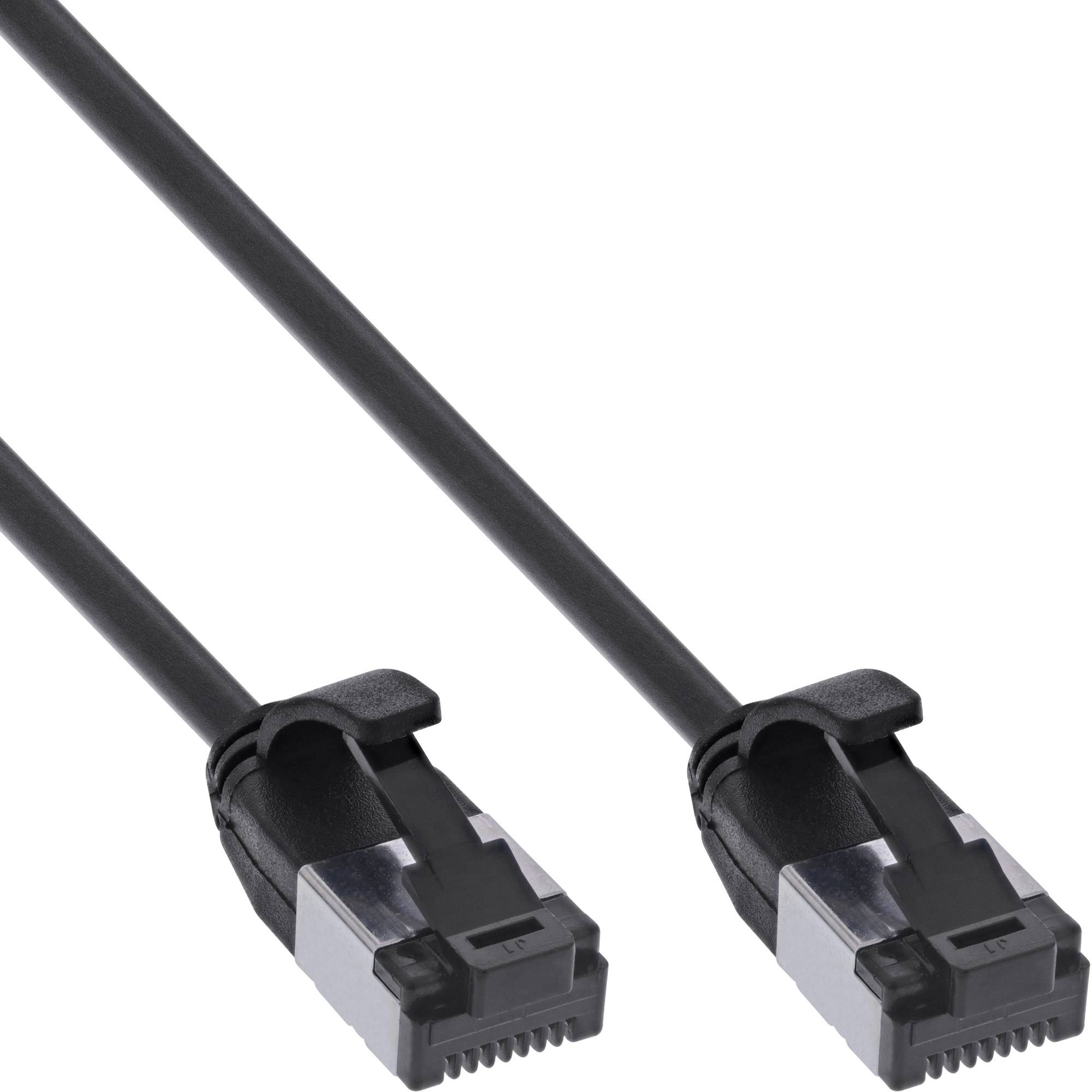 InLine® Patchkabel slim, U/FTP, Cat.8.1, TPE halogenfrei, schwarz, 10m-0