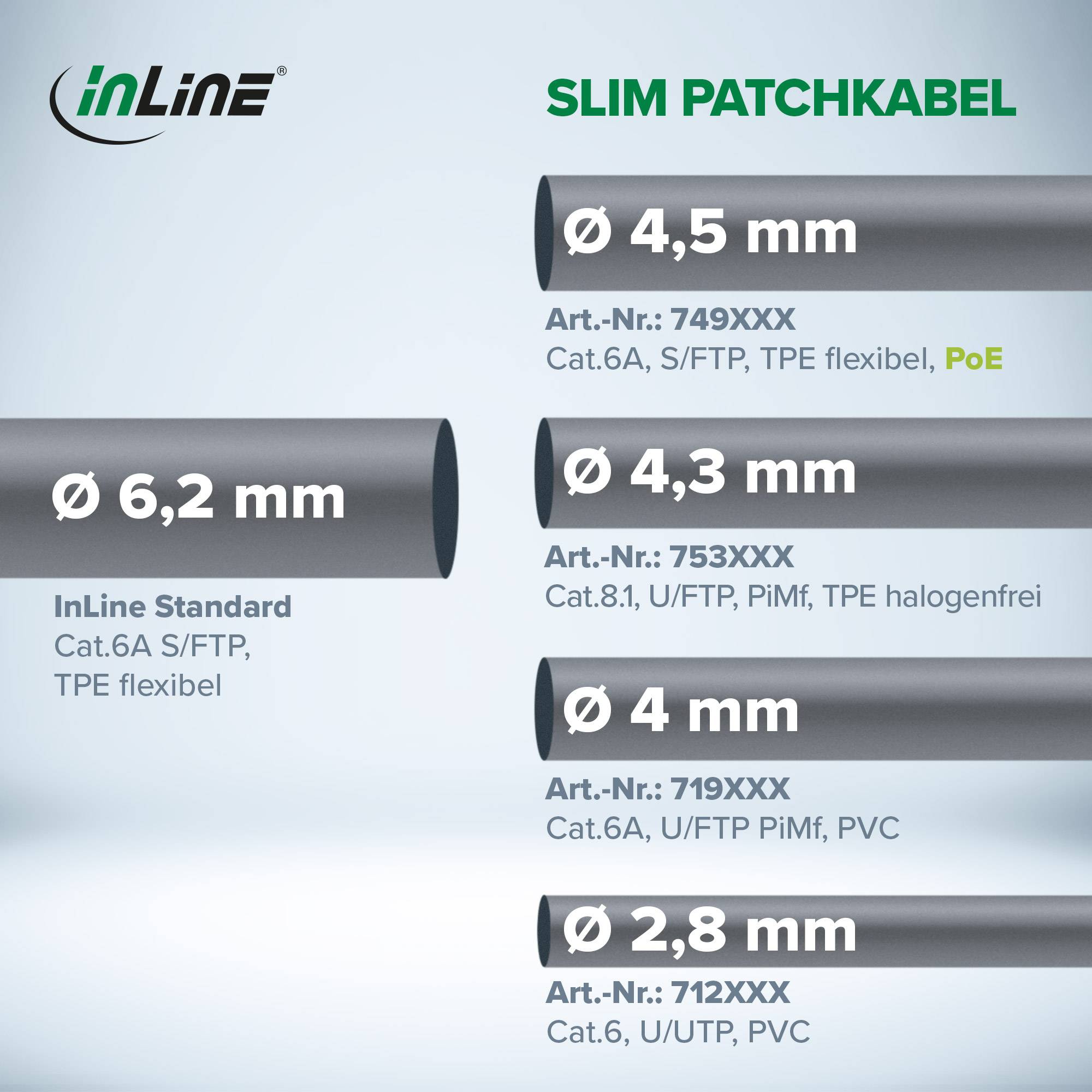 InLine® Slim Patchkabel, U/UTP, Cat.6, schwarz, 10m-2