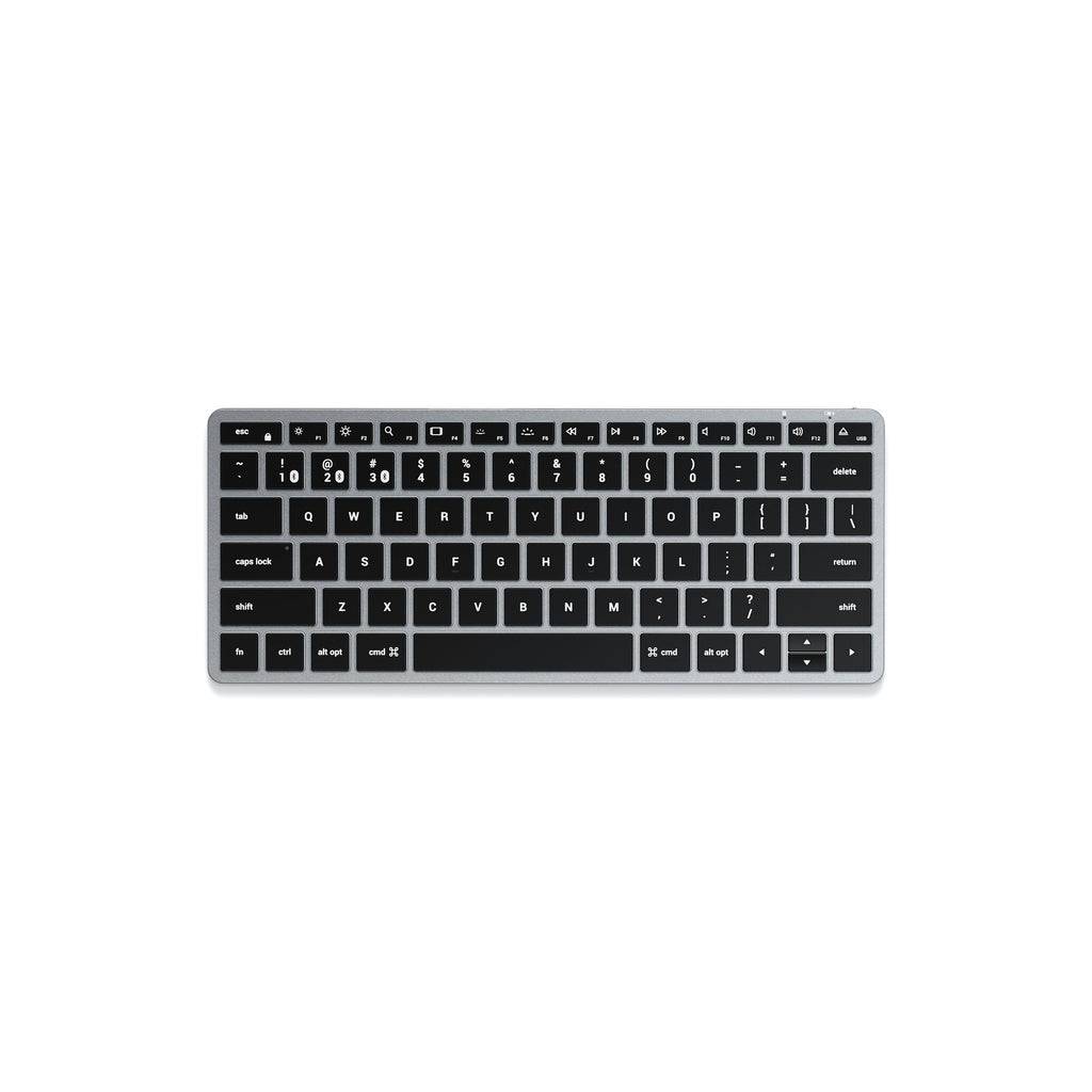 Satechi Slim X1, Mini, Kabellos, Bluetooth, QWERTZ, Schwarz, Grau-0