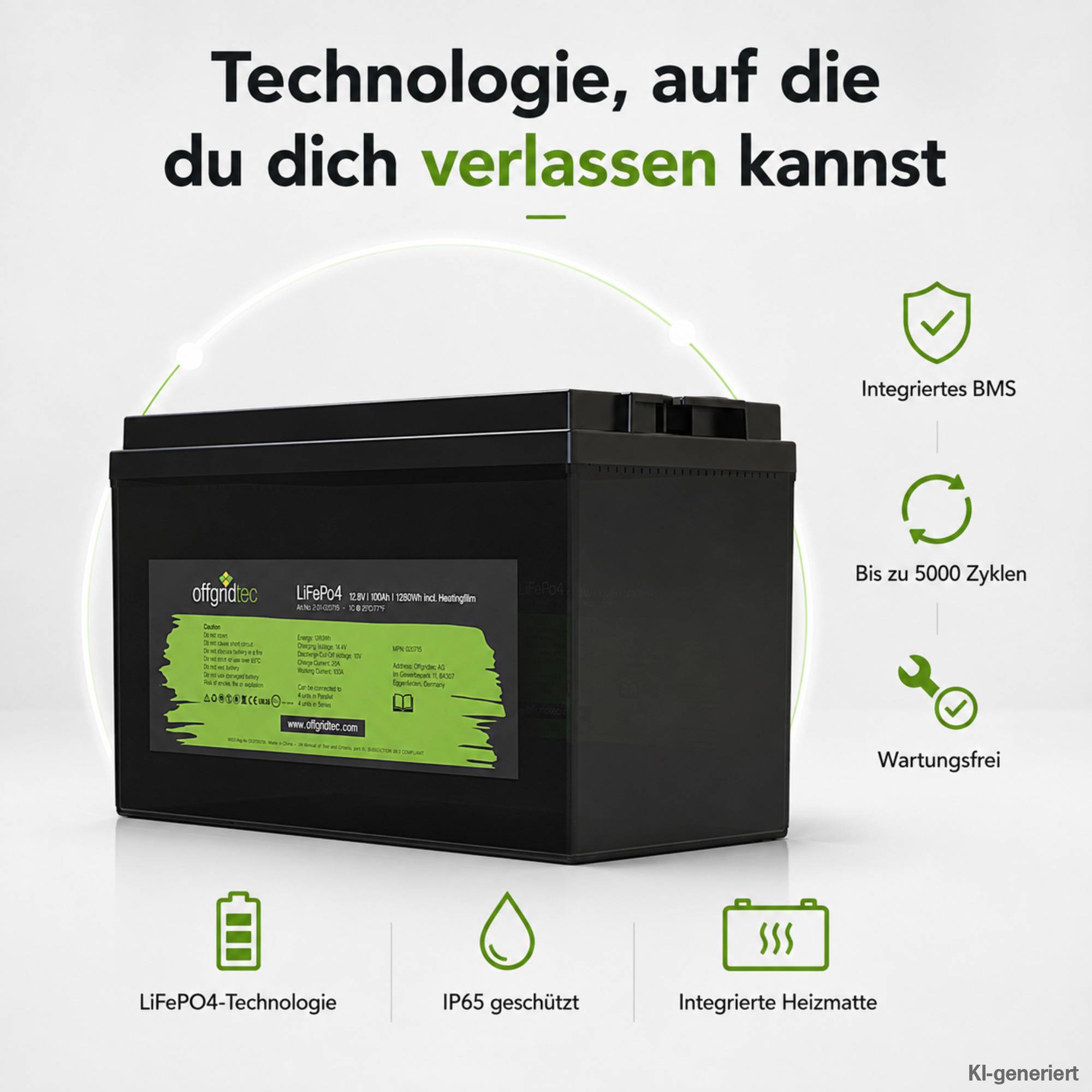 Offgridtec LifePo4 Akku 12/100 12,8V 100Ah mit BMS und Heizmatte 1280Wh-3