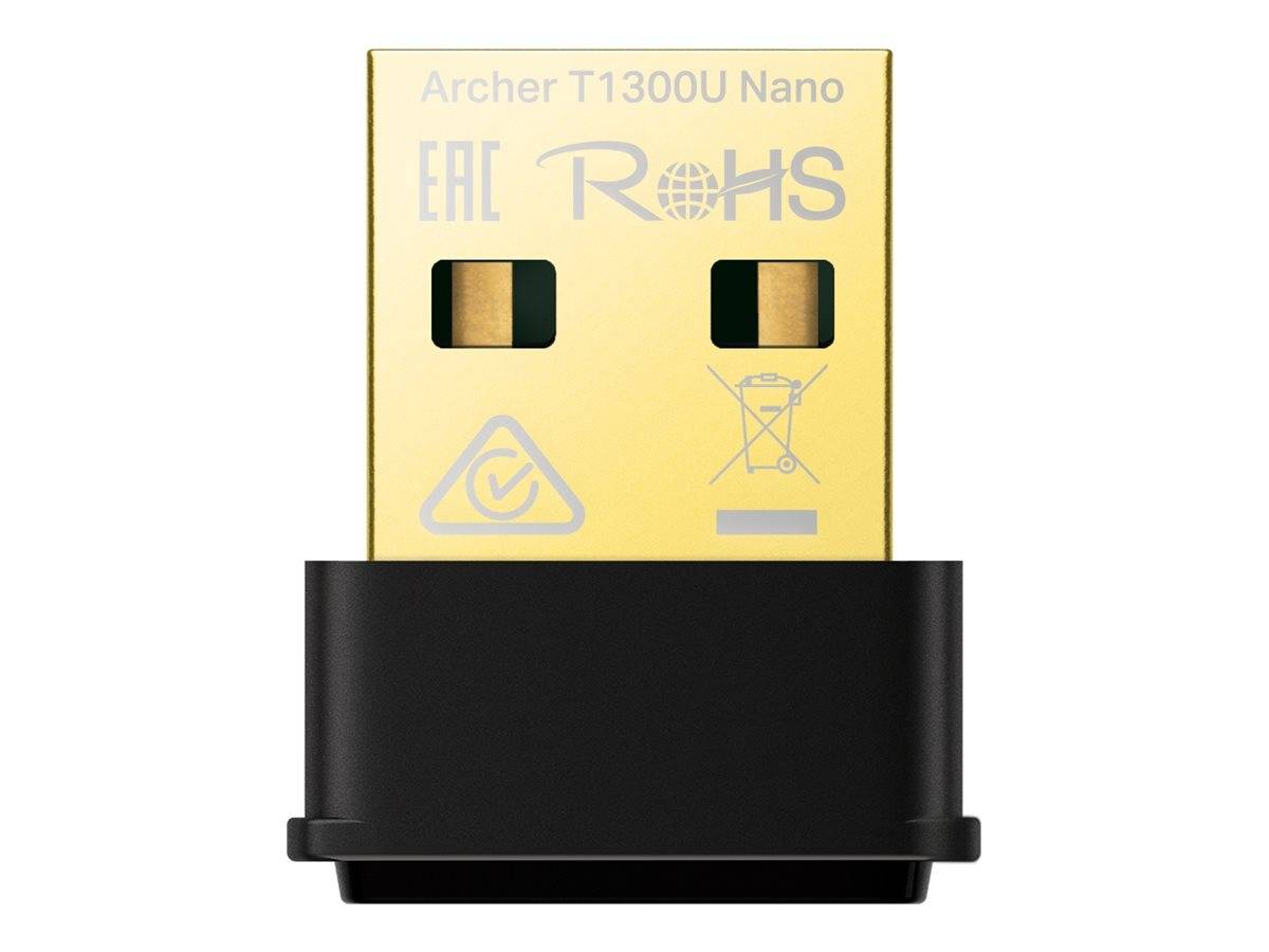 TP-LINK Archer T1300U Nano, Kabelgebunden, USB, WLAN, Wi-Fi 5 (802.11ac), 867 Mbit/s, Schwarz, Gold-1