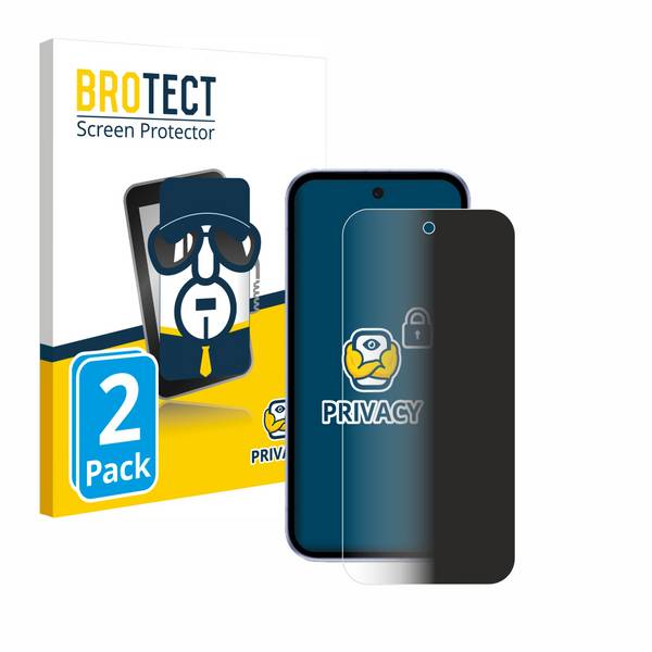 2x BROTECT Blickschutzfolie für Google Pixel 9a Anti-Spy Privacy Blaulichtschutz Sichtschutzfolie