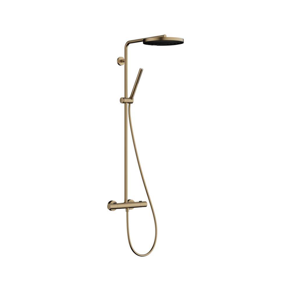 Hansgrohe Pulsify S Puro Showerpipe Duschsystem 260mm, 1jet, 8l/min, EcoSmart, Ecostat Fine, Brushed Bronze