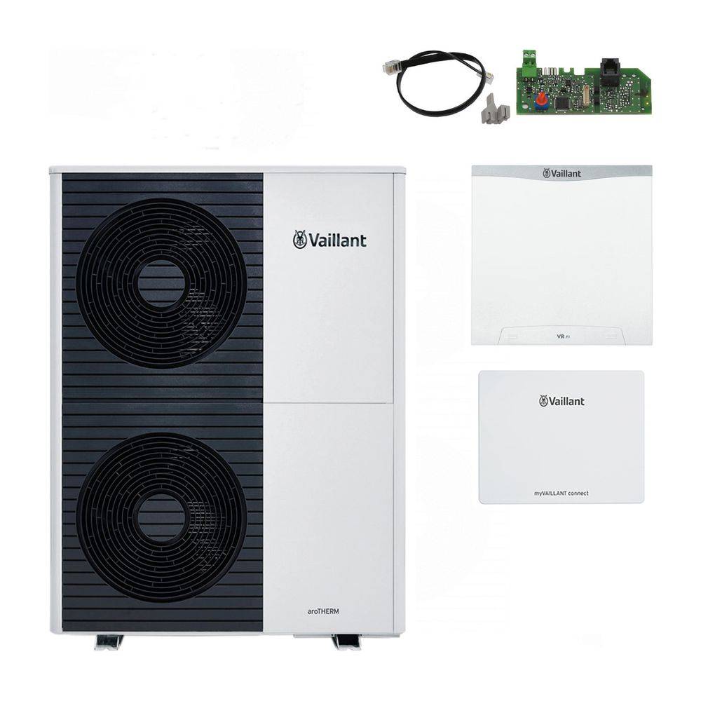Vaillant aroTHERM plus Wärmepumpen-Paket 4.3406 VWL 125/6 A S2 für Hybridsystem, Leistung 8,5kW bei A7/W35-0