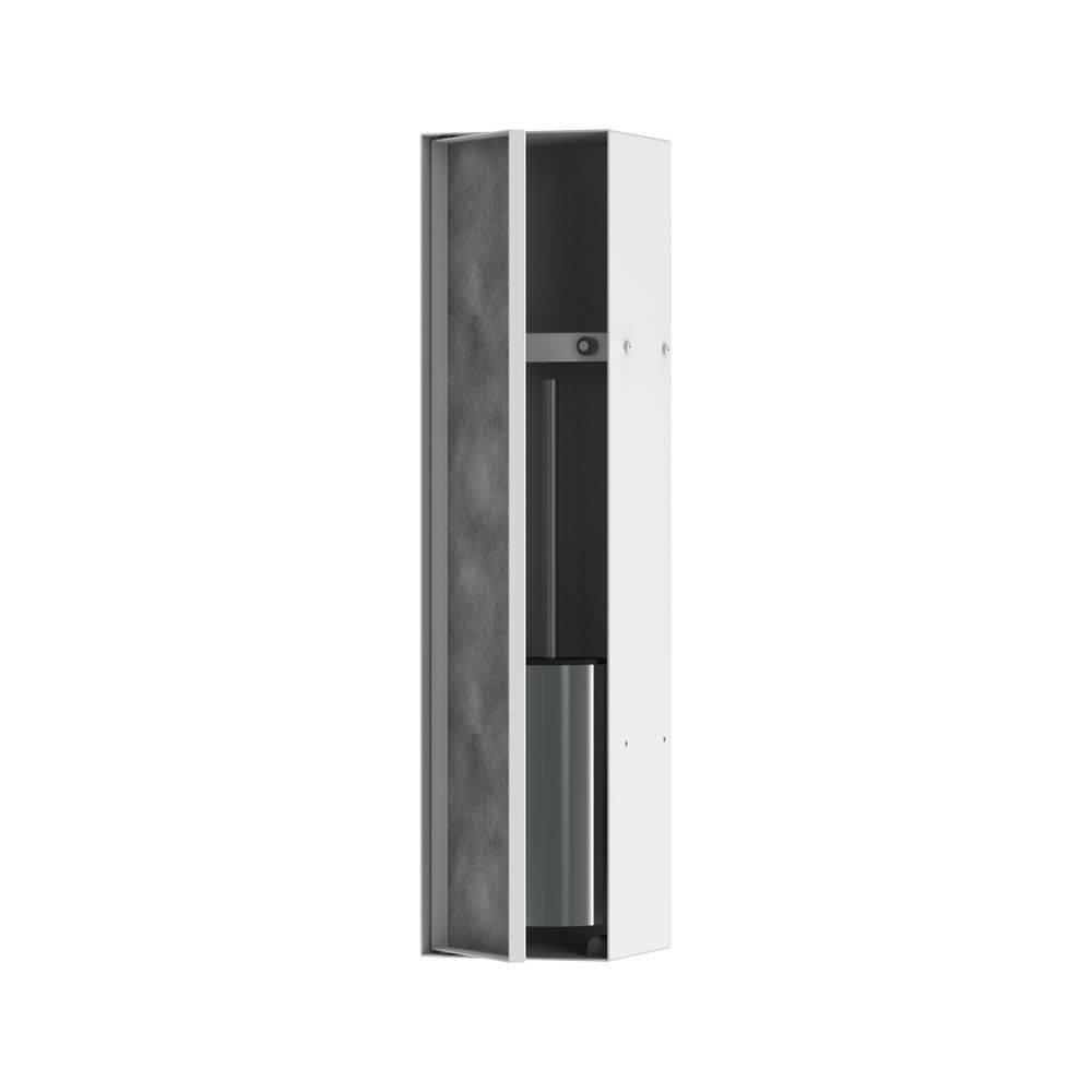 Hansgrohe XtraStoris Rock Einbau Toilettenbürstenhalter mit Ablage und befliesbarer Tür, Mattweiß-0