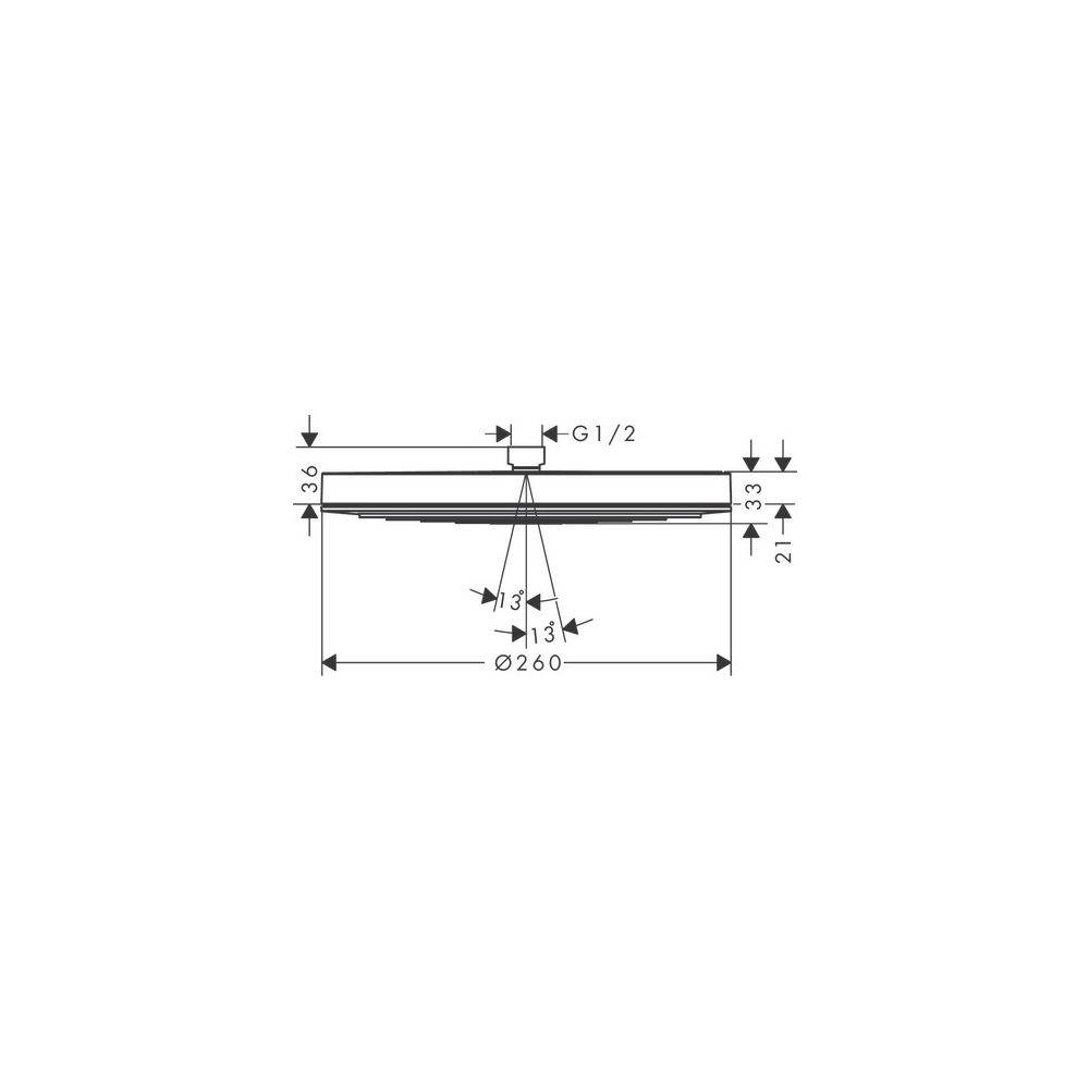 Hansgrohe Pulsify S Kopfbrause 260mm, 12,3l/min, 1jet, Mattschwarz-3