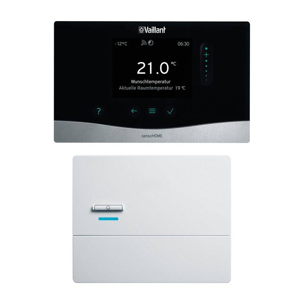 Vaillant atmoTEC plus Gas-Wandheizgerät Paket 6.208/2 VCW194/4-5 A E, sensoHOME 380f/2, Aust. Zubehör, 8,0-20,0kW bei-2