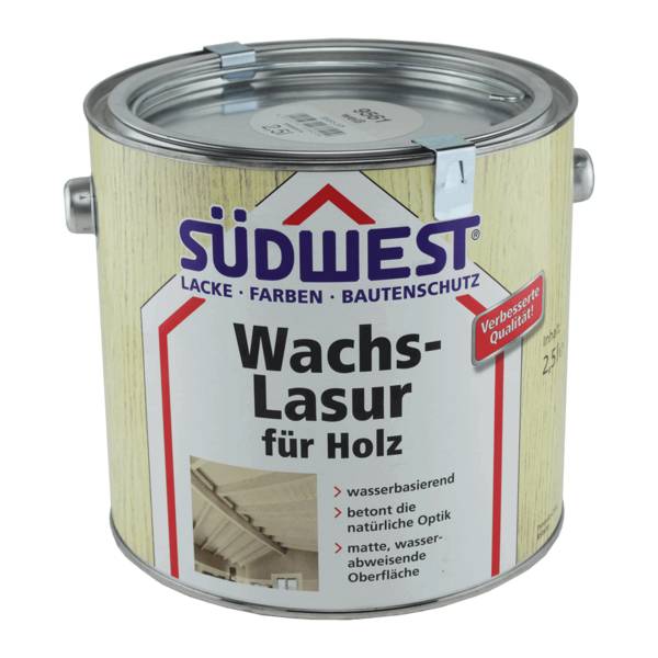 SÜDWEST Wachs-Lasur Holzlasur 2,5 Liter Farblos
