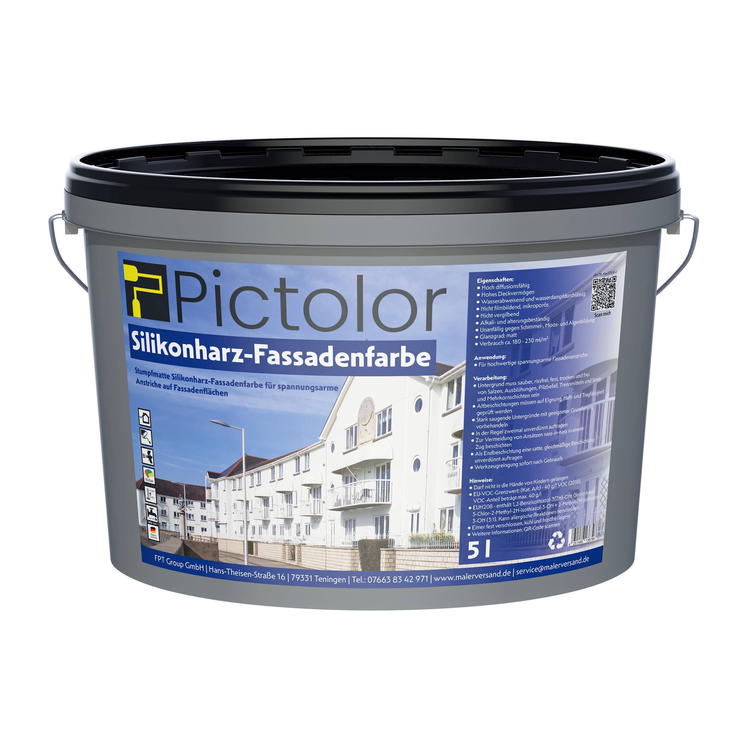 Pictolor® Silikonharz Fassadenfarbe 5 Liter-0