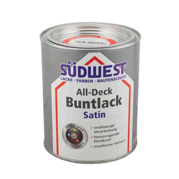 SÜDWEST All-Deck Buntlack Satin 0,75 Liter RAL 8017 - Schokoladenbraun