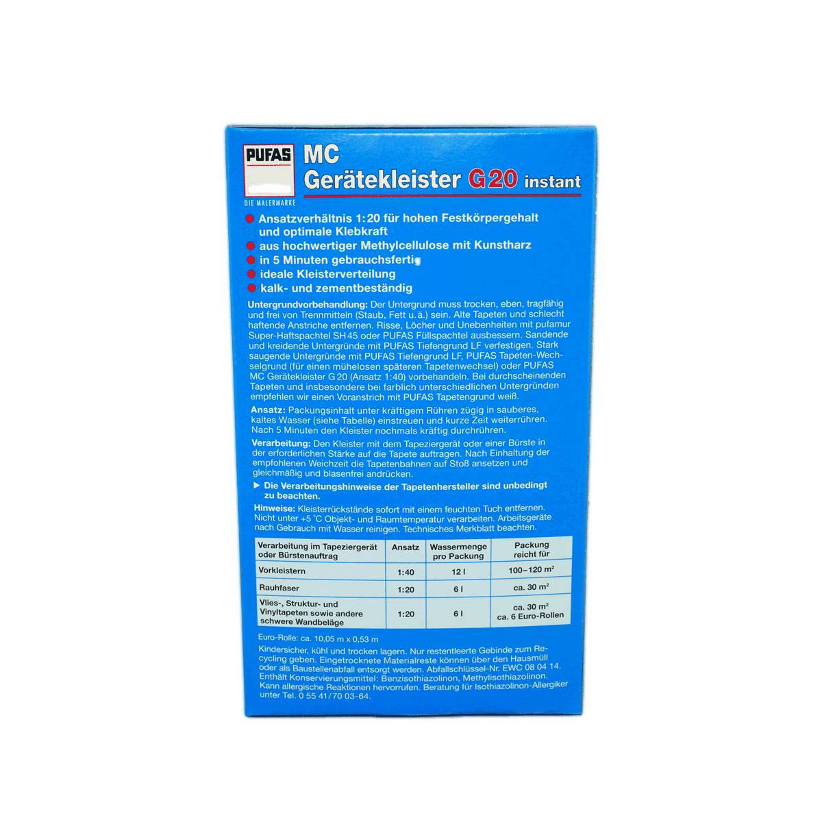 PUFAS MC Gerätekleister G 20 - instant 0,3 kg-1