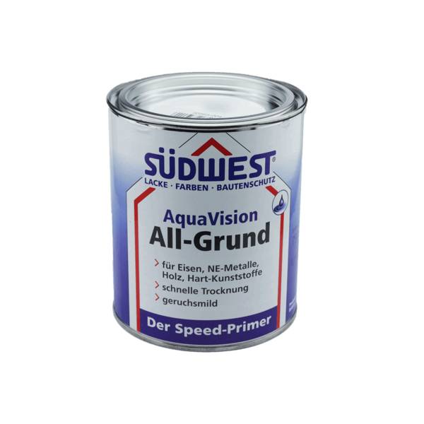 SÜDWEST AquaVision All-Grund Grundierung 0,75 Liter Silbergrau