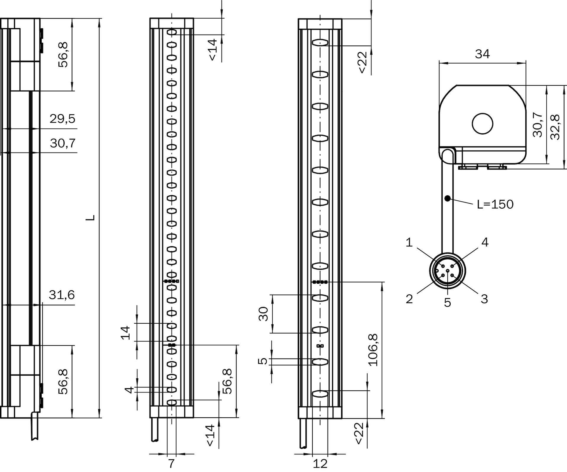 Sick Sicherheits-Lichtvorhang C4C-SA21030A10000-2