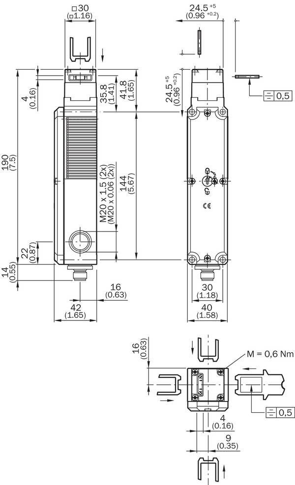 Sick i110-E0454, Sicherheitsschalter, P/n: 6051603