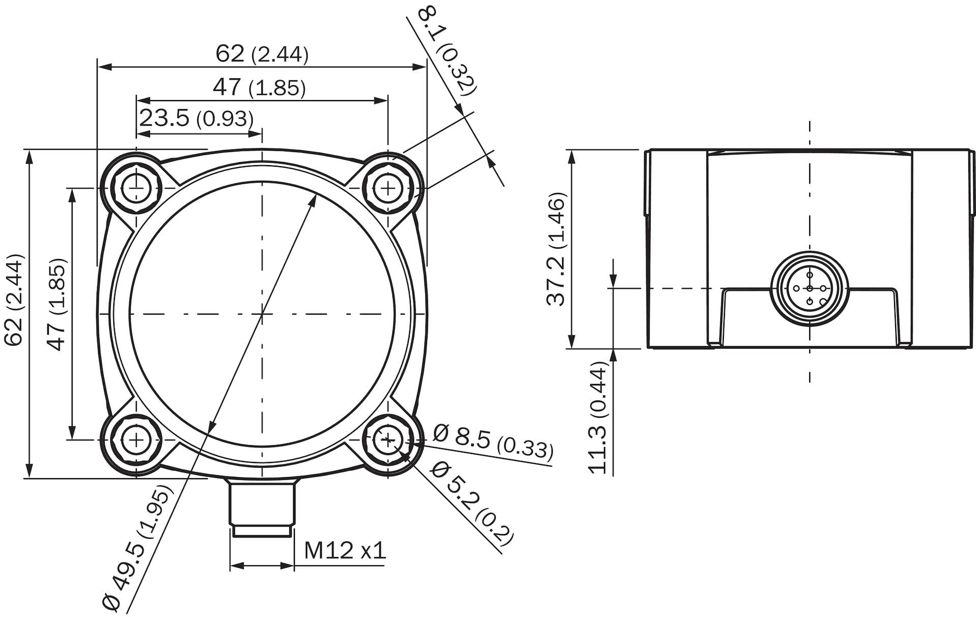 Sick UC30-215162, Ultraschall-Abstandssensor, P/n: 6054715-1