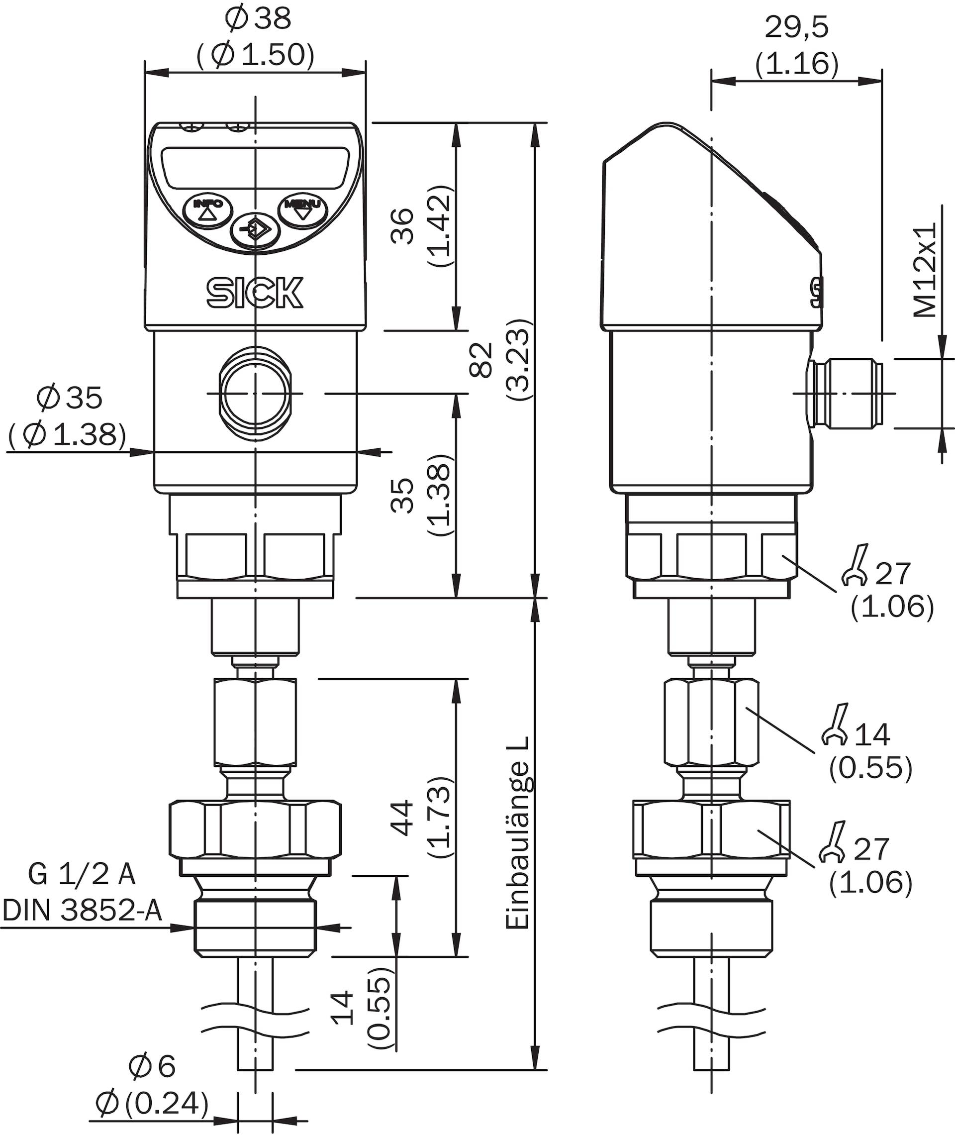 Sick Temperatursensor TBS-1GES21006CM-1
