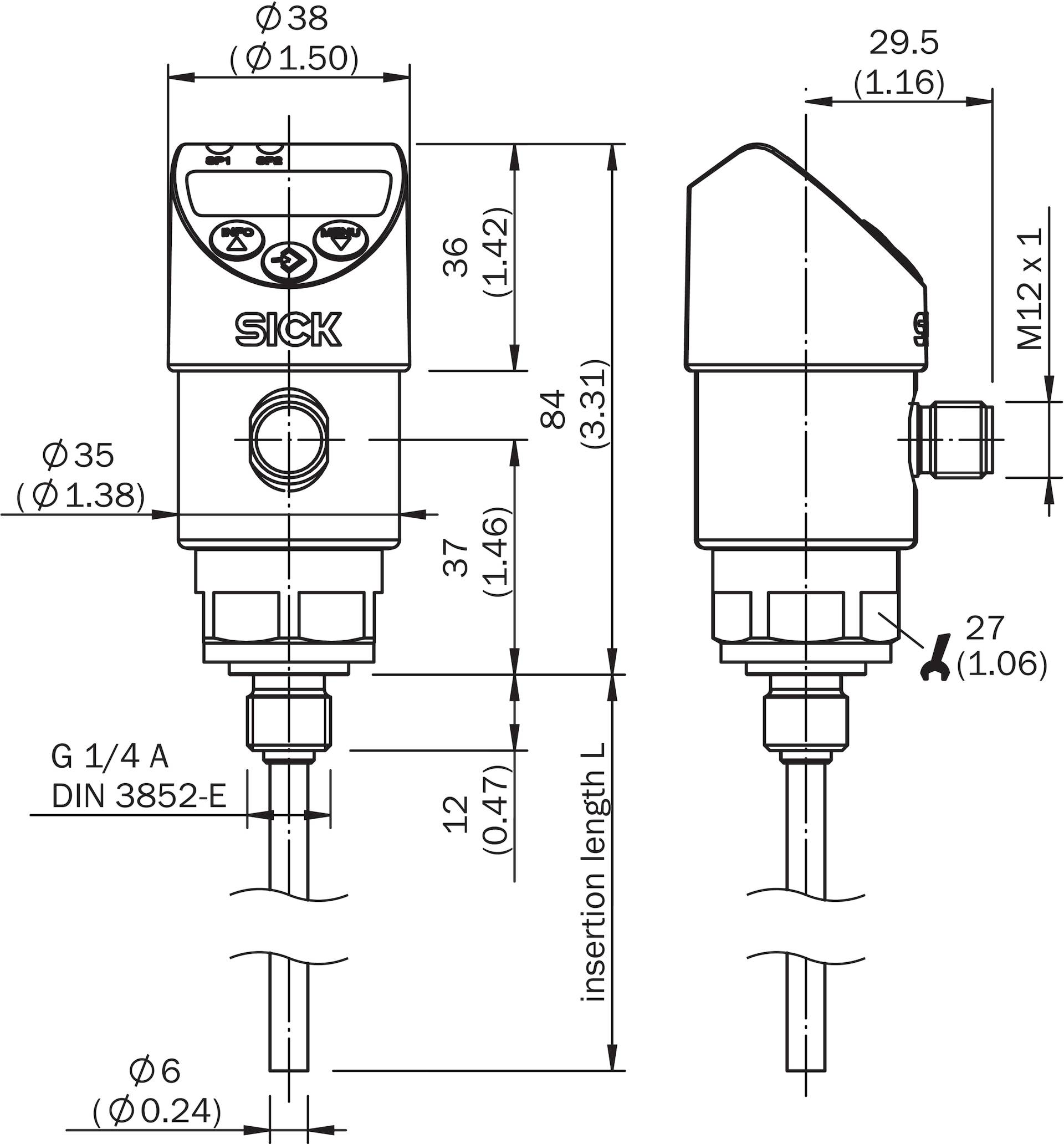 Sick Temperatursensor TBS-1CSG12506NM-1