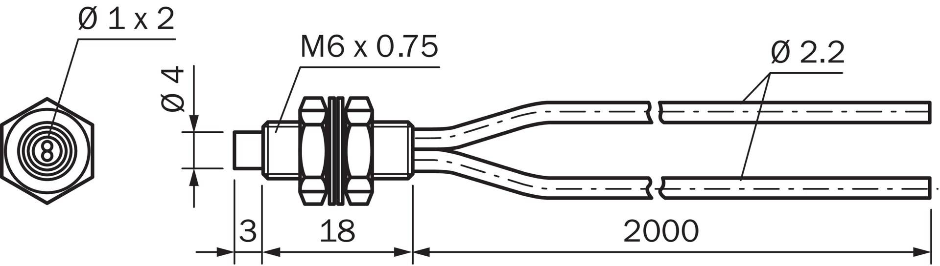 Sick LL3-DK06, Glasfaserkabel, P/n: 5313019-1