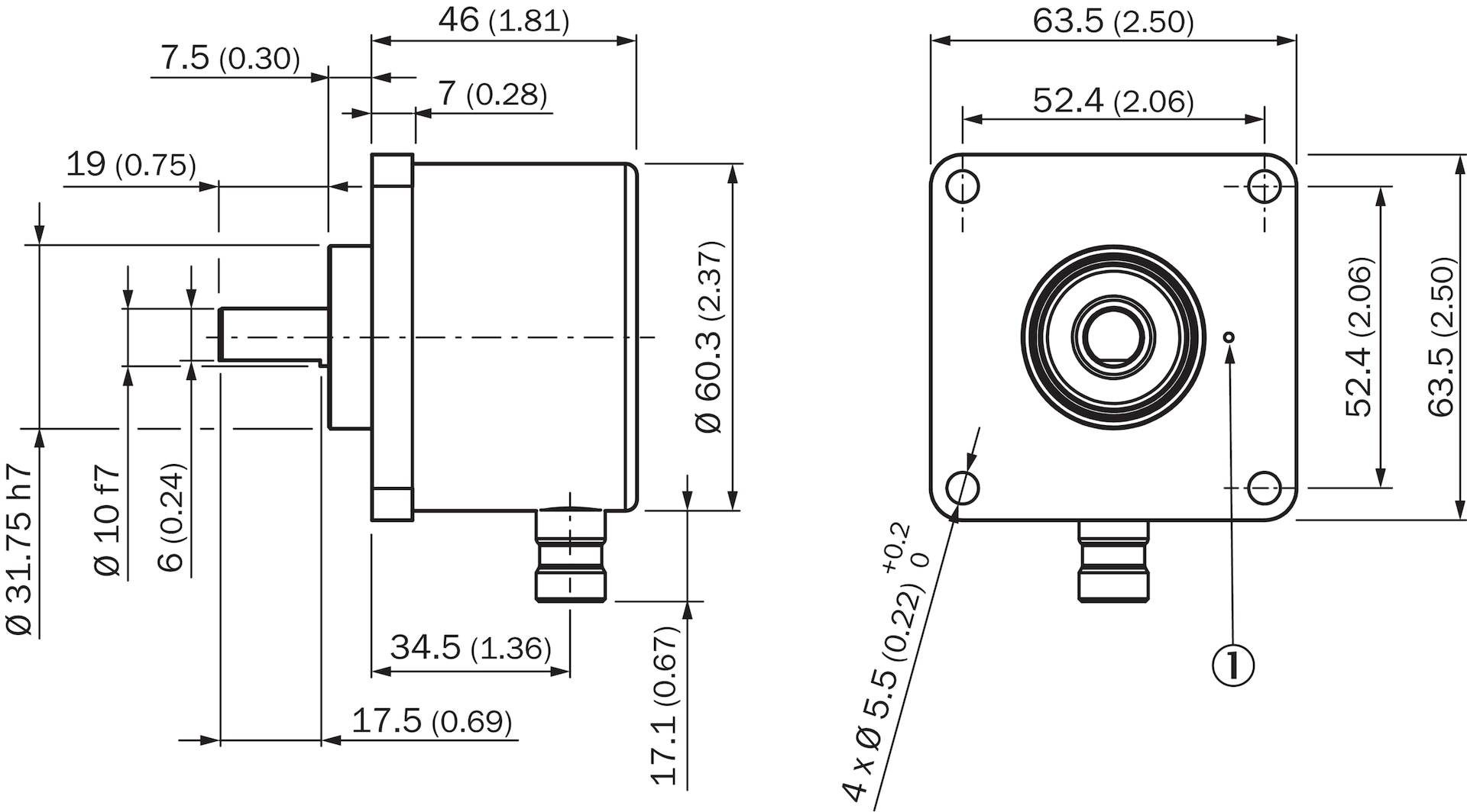 Sick DBS60I-Q4AC02000, Inkrementalgeber, P/n: 1111098-1