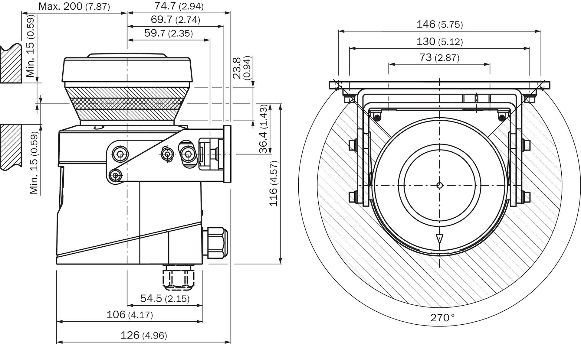 Sick S30B-2011DA, Sicherheits-Laserscanner, P/n: 1026822-2