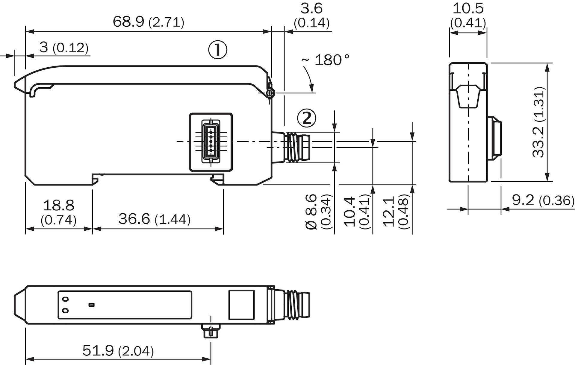 Sick WI180C-IOB01, Schnittstellenmodul, P/n: 6074861-1