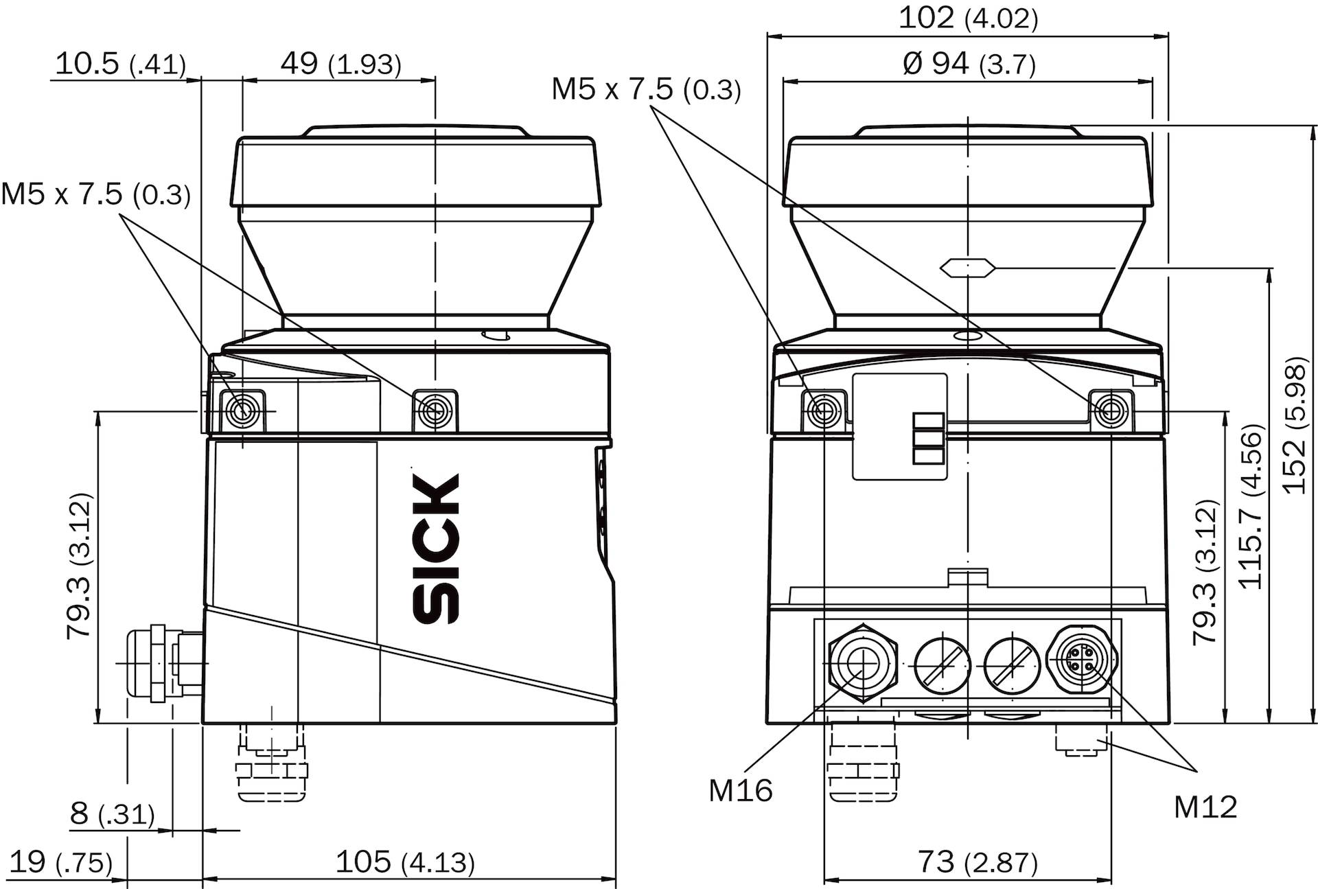 Sick 2D-LiDAR-Sensor 1044321-2