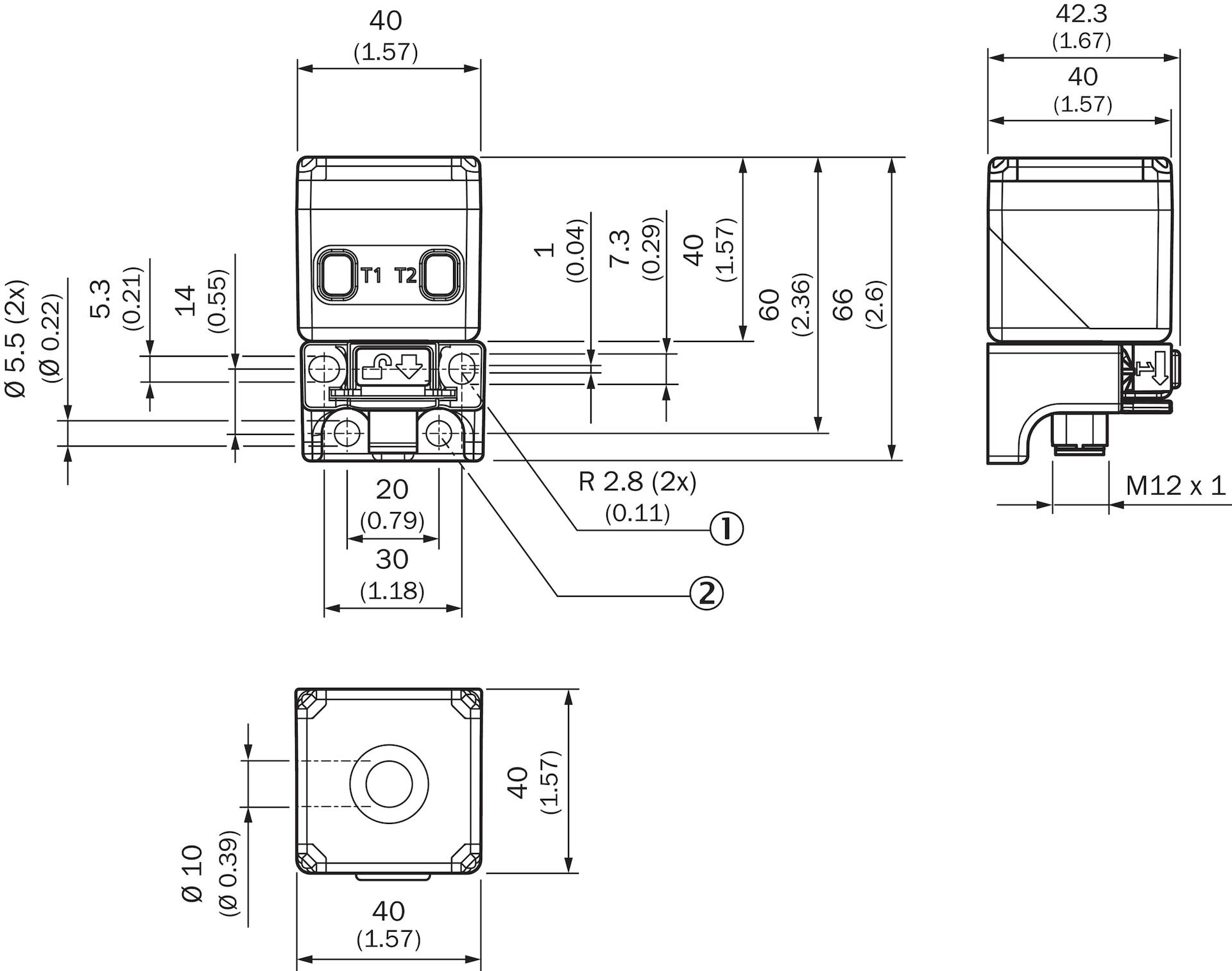 Sick UC40-11211H, Ultraschall-Abstandssensor, P/n: 6081948-1