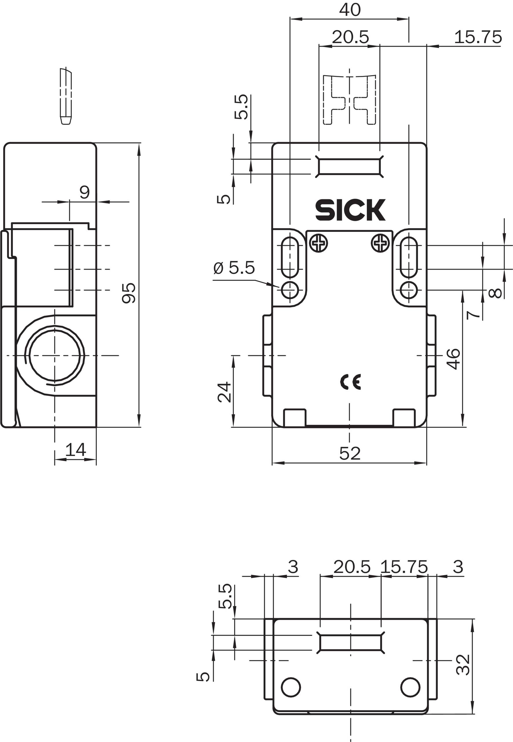 Sick i17-SA213, Sicherheitsschalter, P/n: 6025067-0