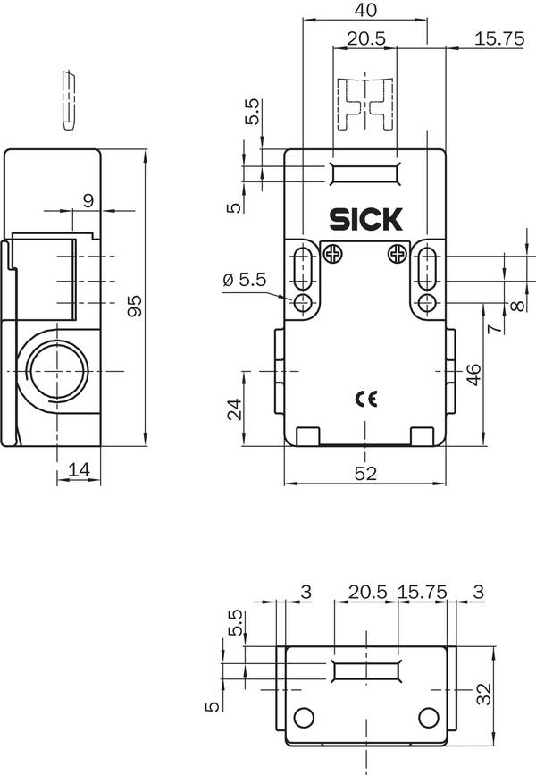 Sick i17-SA213, Sicherheitsschalter, P/n: 6025067
