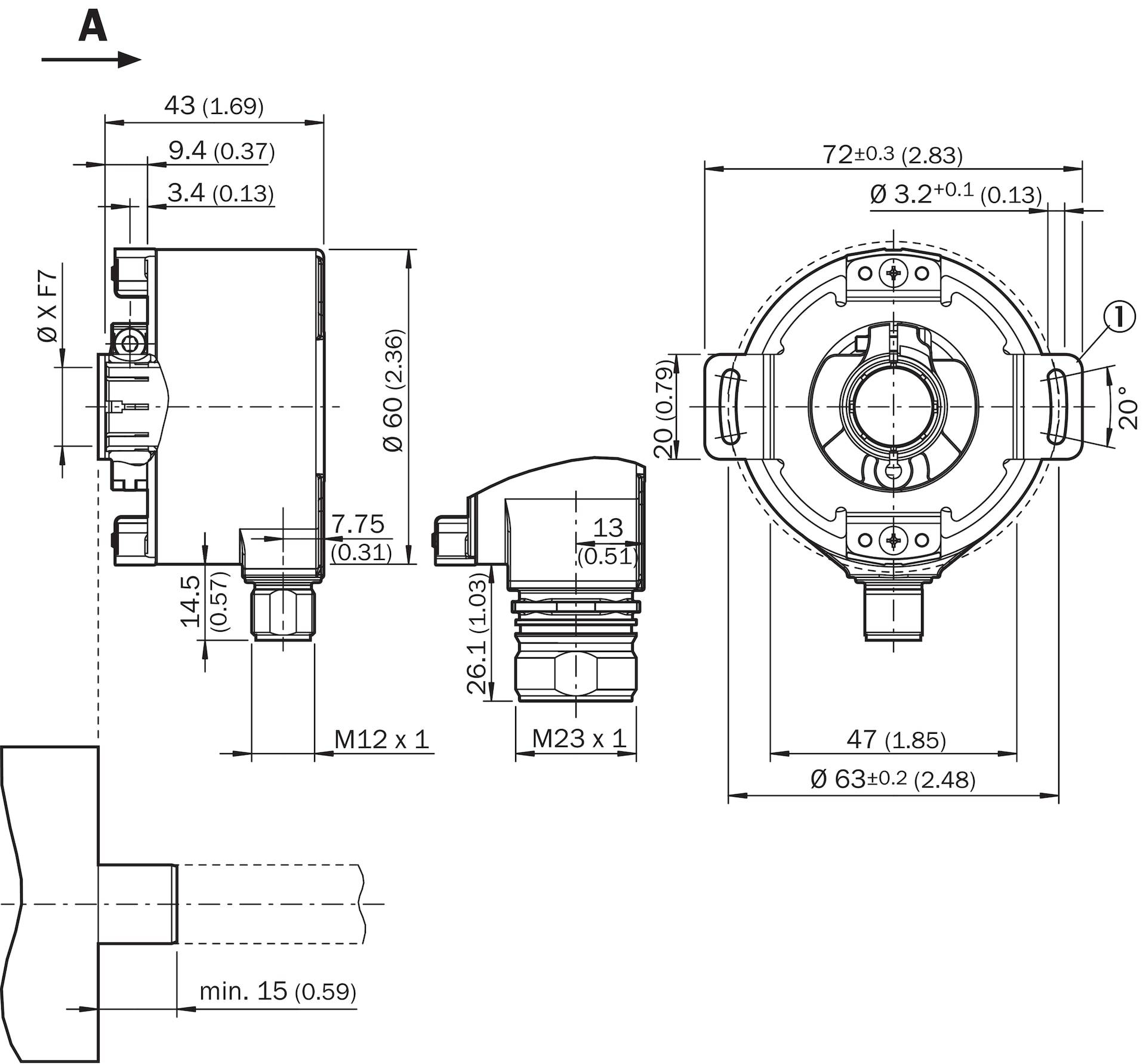 Sick SFS60-HKBT0K02, Motor-Feedback-System, P/n: 1130777-2