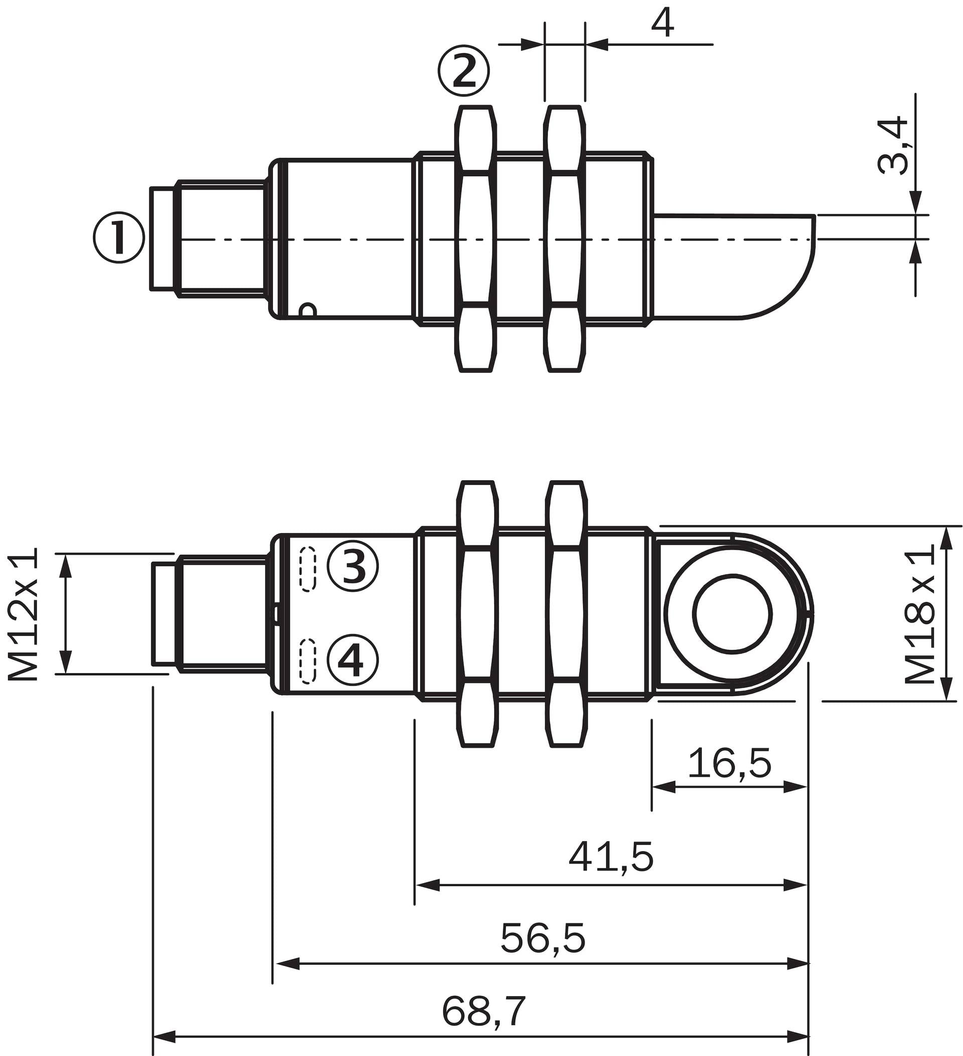 Sick UM18-218161102, Ultraschall-Abstandssensor, P/n: 6048421-0