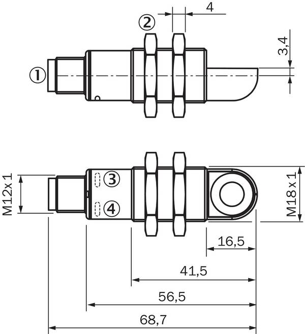 Sick UM18-218161102, Ultraschall-Abstandssensor, P/n: 6048421