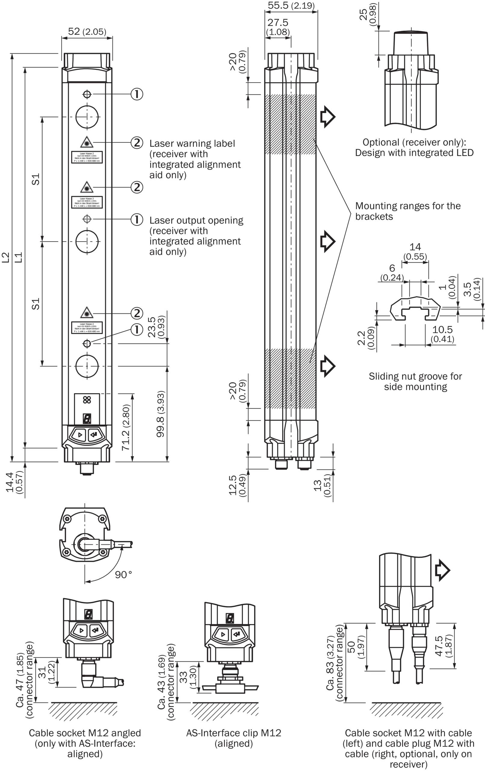 Sick M40E-043000RR0, Sicherheits-Lichtschranke, P/n: 1200023-1