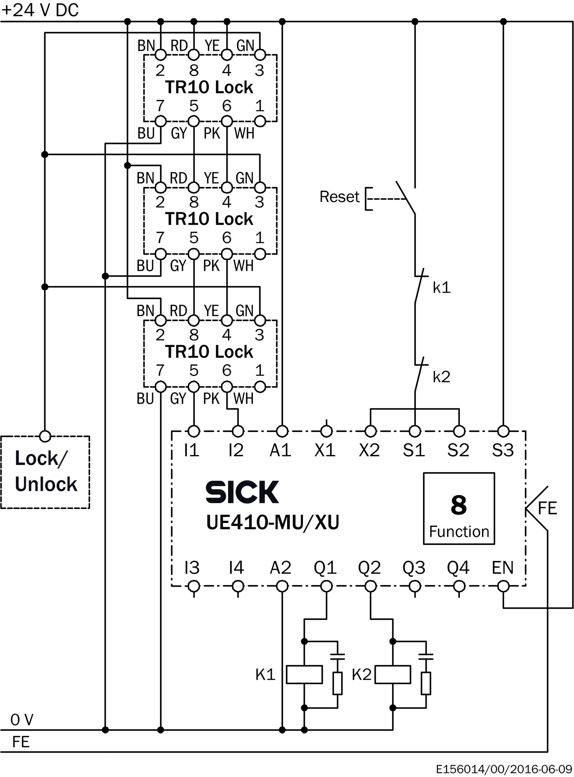 Sick TR10-SLU03P, Sicherheitsschalter, P/n: 6054766-2