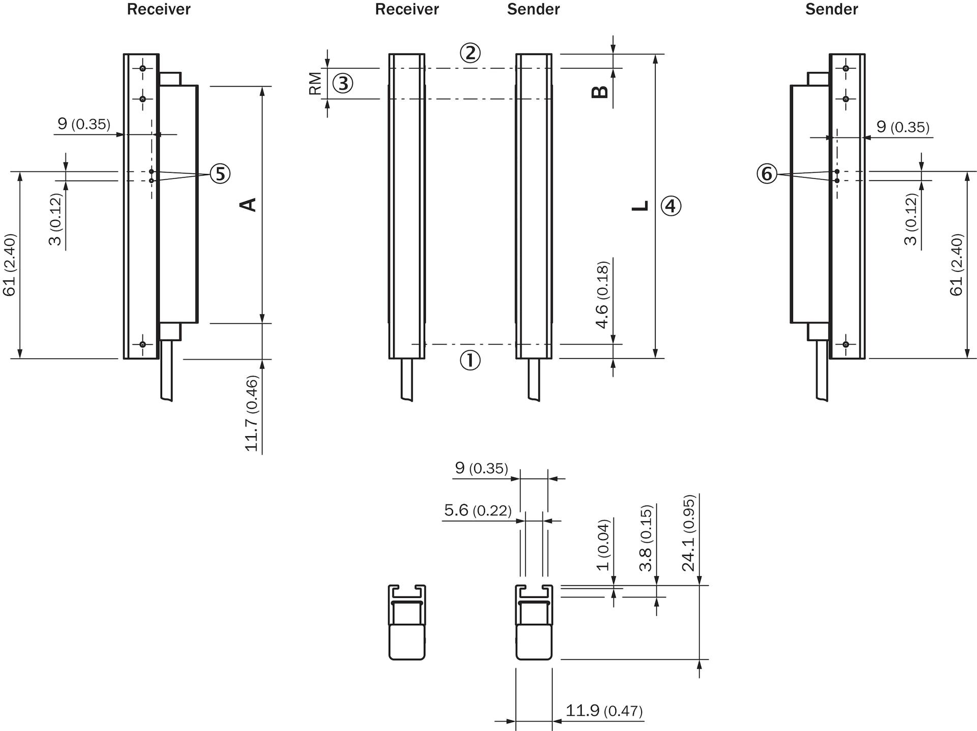 Sick SLG25S-050FAR21D05, Automatisierungslichtgitter, P/n: 1134041-1