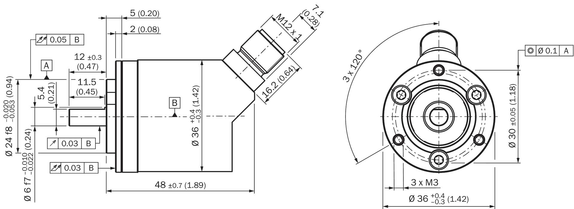 Sick AHM36I-S3CC014x12, Absolutwertgeber, P/n: 1099327-1