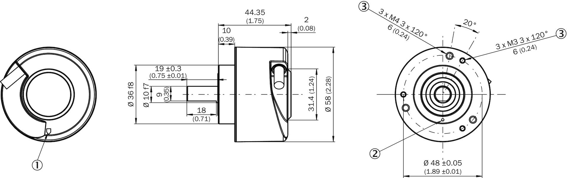 Sick DBS60E-S4EK02000, Inkrementalgeber, P/n: 1069723-2