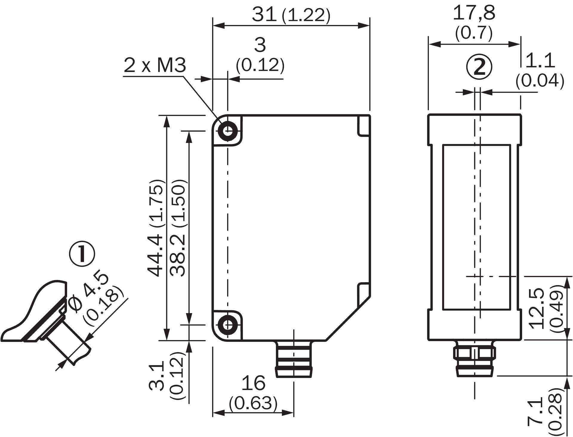 Sick OD1-B035C15Q14, OD Mini, P/n: 6052308-2