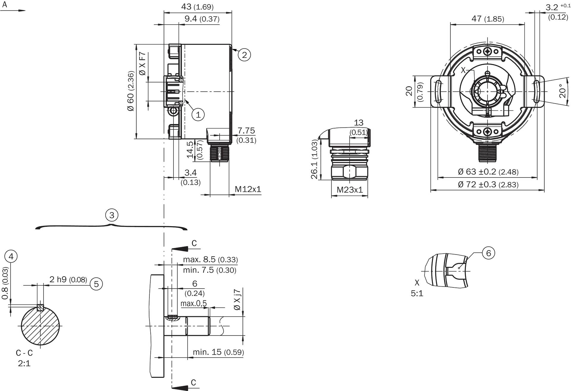 Sick AFS60S-THSC262144, Sicherheits-Encoder, P/n: 1096636-1