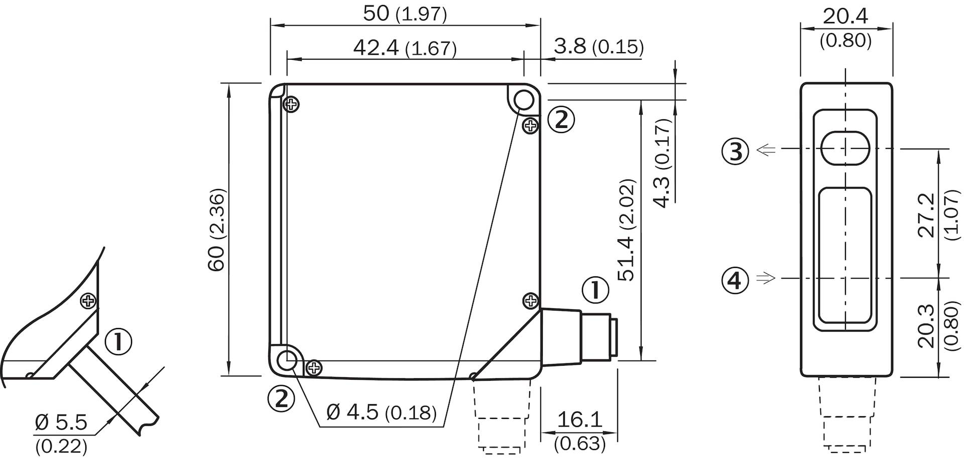 Sick OD2-P250W150I0, Laser-Abstandssensor, P/n: 6036645-2
