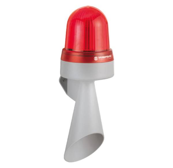 Werma 435.110.60, LED-Hupe WM Dauerton 115-230VAC RD